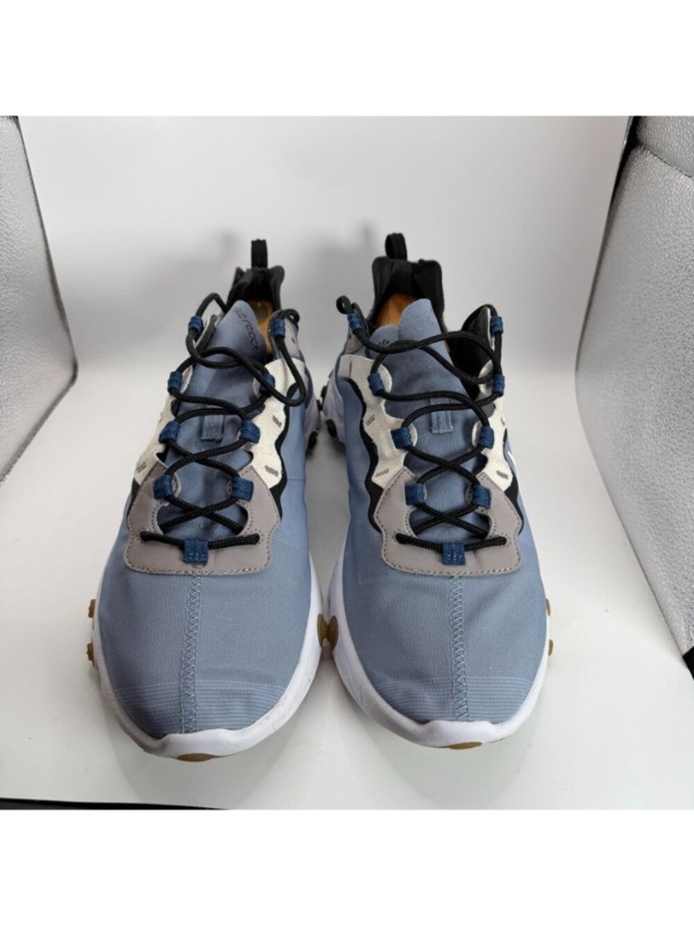 Nike React Element 55 Indigo Fog Shoes Mens Size 12 Blue Running Athletic - Picture 3 of 11